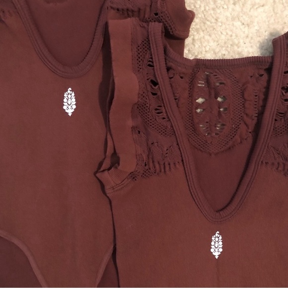 Free People Crochet My Way Leotard in Dark Chocolate NWOT Size XL - Picture 12 of 12